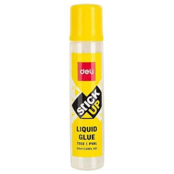 Klej biurowy w płynie Deli 7302 50ml przezroczysty