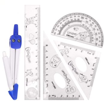 Zestaw szkolny Deli 9598 przybory + cyrkiel