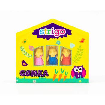 Gumka do ścieralnia STRIGO zwierzątka, Króliczki