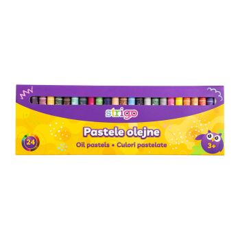 Pastele olejne STRIGO, zestaw 24 kolorów