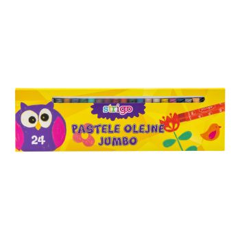 Pastele olejne STRIGO Jumbo, zestaw 24 kolorów