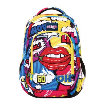Plecak szkolny STRIGO Misty Comic, abstrakcyjny kolorowy wzór