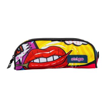 Piórnik szkolny STRIGO Comic, saszetka, abstrakcyjny wzór