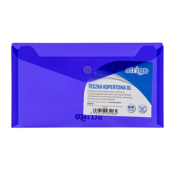 Teczka kopertowa STRIGO PP DL, pozioma, fioletowa