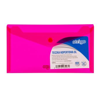 Teczka kopertowa STRIGO PP DL, pozioma, różowa