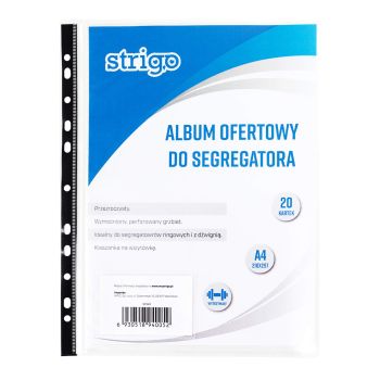 Album ofertowy do segregatora STRIGO PP A4, 20 koszulek