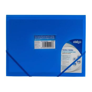 Teczka z gumką STRIGO PP A4, niebieska