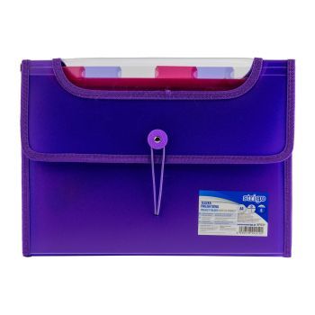 Teczka VFILE STRIGO A4 z 6 przekładkami, fioletowa