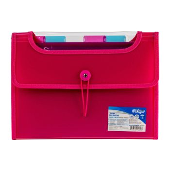 Teczka VFILE STRIGO A4 z 6 przekładkami, różowa