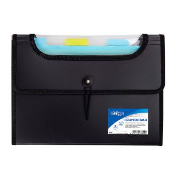 Teczka VFILE STRIGO A4 z 6 przekładkami, czarna