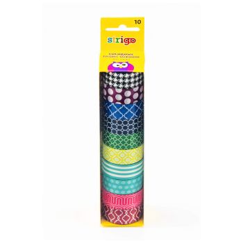 Taśma samoprzylepna STRIGO ze wzorami 10 sztuk