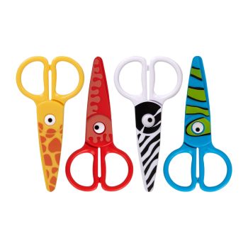 Plastikowe nożyczki STRIGO dla dzieci zwierzątka, 4 wzory