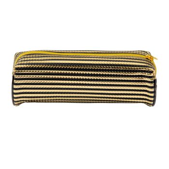 Piórnik szkolny STRIGO, metaliczna saszetka, złoty