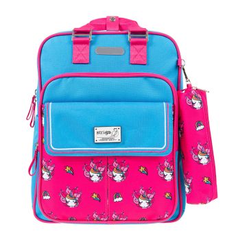 Plecak szkolny STRIGO Cube Basic, czerwono-niebieski