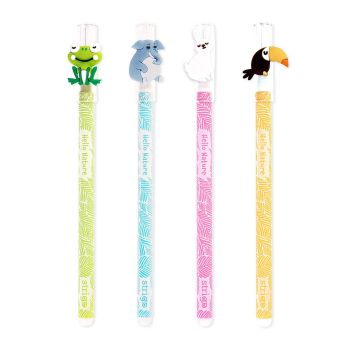 Wymazywalny długopis STRIGO Nature ze skuwką Lama, Koala, Kameleon, Tukan