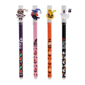 Wymazywalny długopis STRIGO Halloween ze skuwką Czarownica, Dynia, Potworek, Duszek