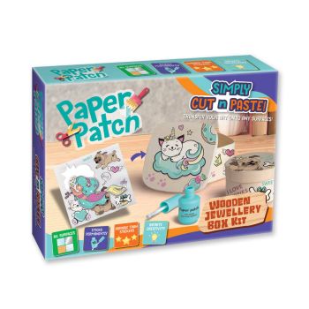 Zestaw kreatywny do decoupage Strigo ,,Paper Patch'' Drewniana szkatułka z kotem