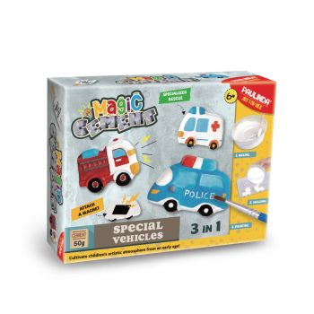Zestaw kreatywny Strigo ,,Magic Cement'' Pojazdy specjalne