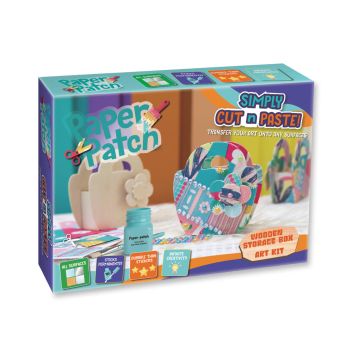 Zestaw kreatywny do decoupage Strigo ,,Paper Patch'' Drewniany pojemnik na przybory