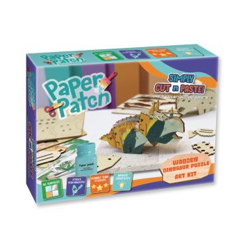 Zestaw kreatywny do decoupage Strigo ,,Paper Patch'' Drewniane Puzzle Dinozaur