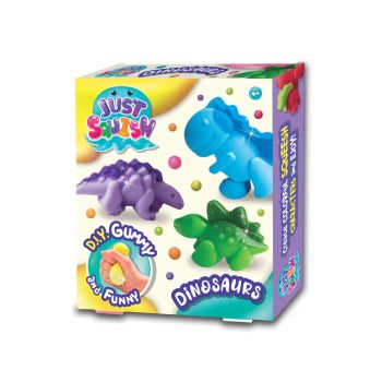 Zestaw kreatywny Just Squish Strigo ,,Stwórz swoje żelowe figurki'' Dinozaury