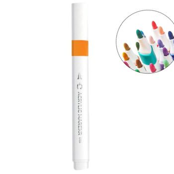 Marker akrylowy Deli pomarańczowy wodoodporny uniwersalny 