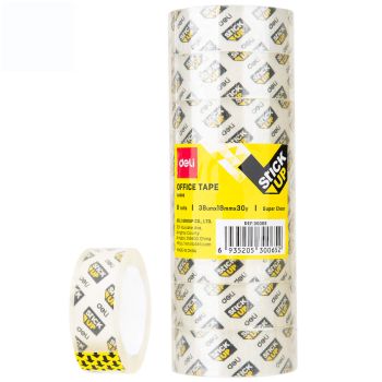 Taśma klejąca bezbarwna przeźroczysta opakowanie 8 rolek 18mm x 27,5m