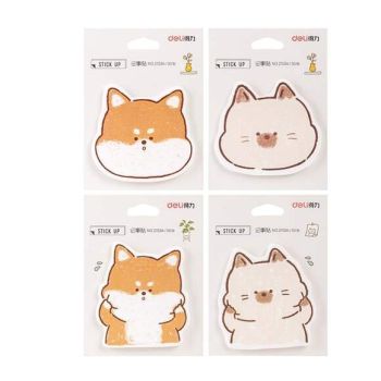 Notes samoprzylepny Deli piesek Shiba 30 kartek mix wzorów