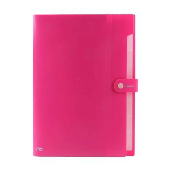 Teczka z przegródkami Deli B40102 8-przegródek różowa