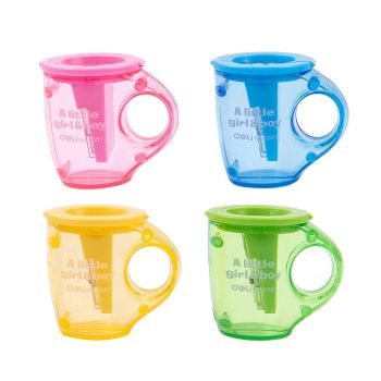 Temperówka Deli 0551 2 otwory z pojemnikiem kubeczek z uszkiem