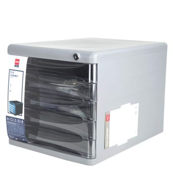 Pojemnik z 5 szufladami Deli 9795 na kluczyk szary