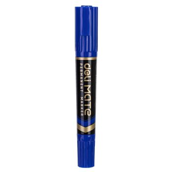 Marker permanentny wodoodporny dwustronny 2-6mm & 1,5mm niebieski DELI