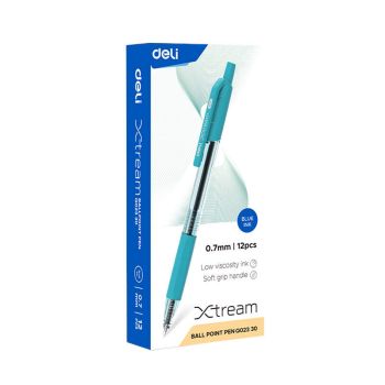 Długopis kulkowy automatyczny 0,7mm klikany XTREAM niebieski Deli 