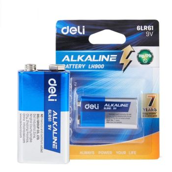 Bateria 9V 6LR61 alkaiczna DELI