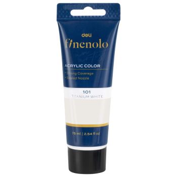 Biała farba akrylowa Deli seria finenolo 75ml