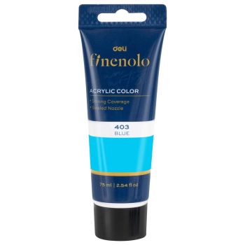 Niebieska farba akrylowa Deli seria finenolo 75ml