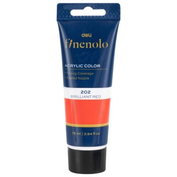 Czerwona farba akrylowa Deli seria finenolo 75ml