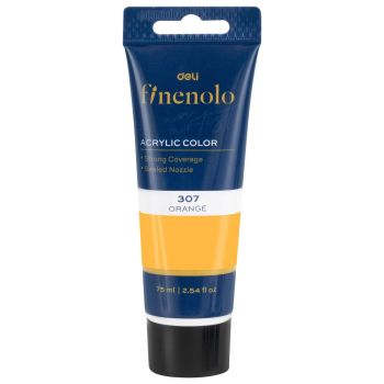 Pomarańczowa farba akrylowa Deli seria finenolo 75ml