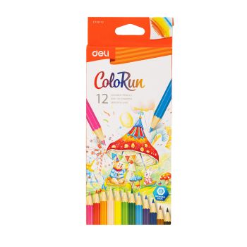 Kredki ołówkowe Deli heksagonalne seria Colorun 12 kolorów EC130-12