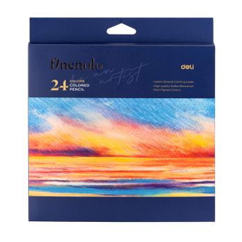 Kredki ołówkowe Deli seria finenolo 24 kolory w kartonowym opakowaniu