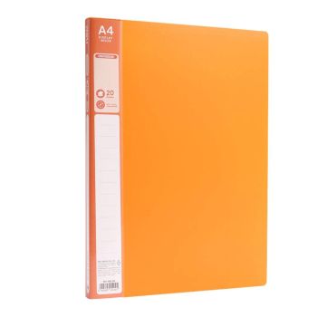 Album ofertowy CROSSEDGE A4 20 koszulek pomarańczowy Deli
