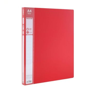 Album ofertowy CROSSEDGE A4 40 koszulek czerwony Deli
