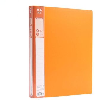 Album ofertowy CROSSEDGE A4 60 koszulek pomarańczowy Deli