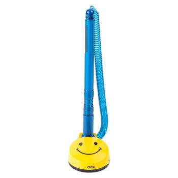 Pióro kulkowe z podstawą smile Deli Q50BL 0,7 mm niebieskie