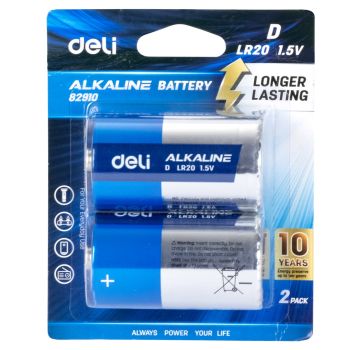 Bateria D LR20 alkaiczna 2SZT DELI