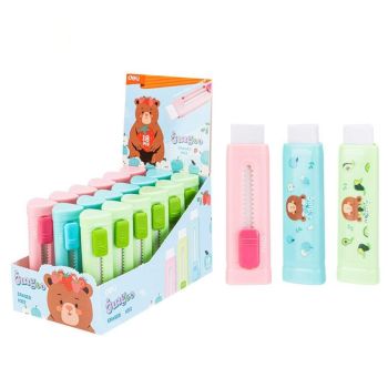 Gumka wysuwana DELI EH312 JUNGOO, mix kolorów