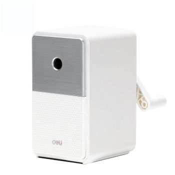 Temperówka ręczna na korbkę Deli strugaczka jeden otwór do 8 mm Głośnik