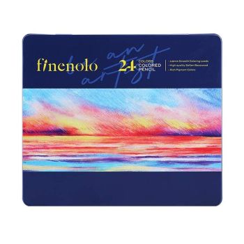 Kredki ołówkowe Deli seria Finenolo 24 kolory metalowe opakowanie