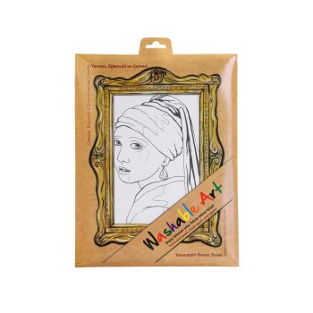 Biała mata Strigo by Funny Mat Dziewczyna z Perłą, Johannes Vermeer 25 x 35 cm + flamastry