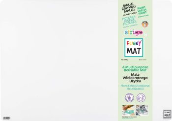 Transparentna mata Strigo by Funny Mat Bez Wzoru 68 x 48 cm + flamastry